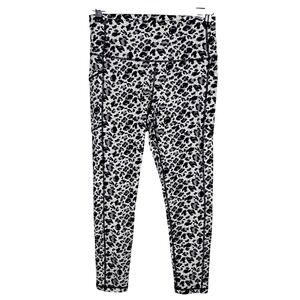 Zyia Leopard Print 7/8 Leggings Pockets High Waist Workout Gym Yoga Pants